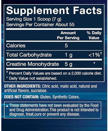 Bodytech 100% Pure Creatine Monohydrate Powder Micronized For Maximum Absorption Supports Muscle Strength & Power Output Cherry Ice (13.58 Oz 55 Servings)