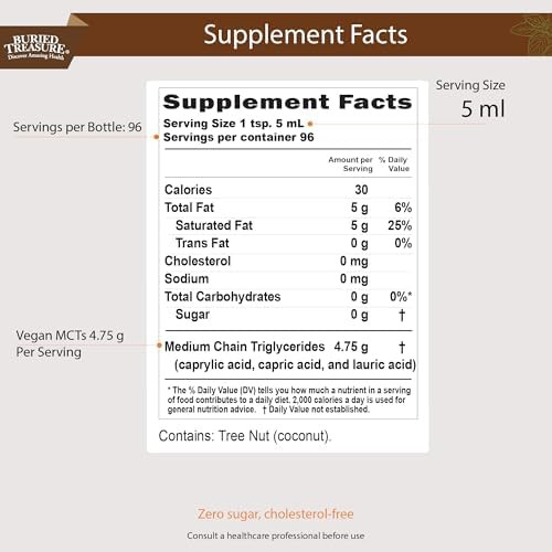 Buried Treasure Mct Coconut Oil 16.54 Fl Oz (Pack Of 1)