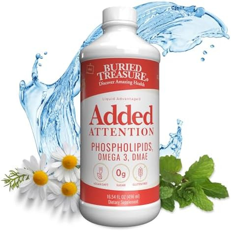 Buried Treasure Added Attention Children'S Learning Support With Gaba Dha Vitamin B And Herbal Blend Aid Healthy Brain Functions Improved Shortterm Auditory Memory Focus & Behavior 16.54 Oz