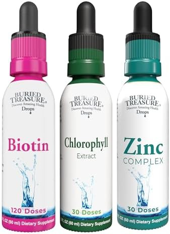 Buried Treasure Biotin Zinc & Chlorophyll Drops Bundle