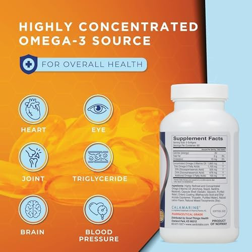 Cardiotabs Omega3 Entericcoated Fish Oil Supplements Triglyceride Form 1100 Mg Total Omega3 Fatty Acids Nondairy And Gluten Special Enteric Coated Softgels For No Fishy Burps 180 Count