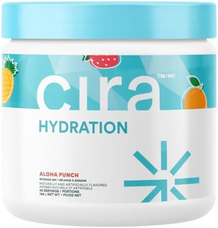 Cira Hydration Powder (45 Servings) Electrolyte Drink Mix With Himalayan Salt For Dehydration Relief And Recovery Fruit Punch