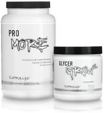 Controlled Labs Bundle Glycergrow 2 And Promore Chocolate Protein Bundle For Hydration Strength Recovery And Lean Muscle Support