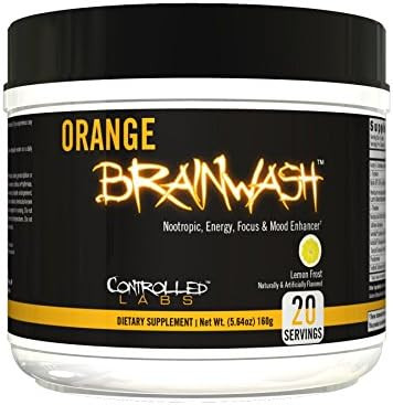Controlled Labs Orange Brainwash Powder Enhanced Energy And Focus 20 Servings Brainnootropic Helps Increase Stamina And Endurance