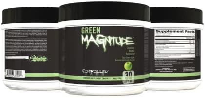 Controlled Labs Green Magnitude Supplement Synergistic Creatine Formula Powder Promotes Strength Stamina And Performance (Sour Green Apple 30 Servings)
