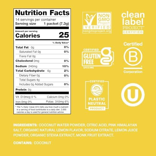 Cure Hydration Plantbased Electrolyte Drink Mix Energy & Dehydration Bundle No Sugar Coconut Water 100Mg Caffeine Nongmo Vegan 14Pack Each: Acai Berry & Lemonade
