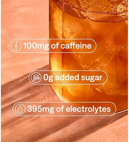 Cure Hydration Plantbased Electrolyte Drink Mix Energy & Dehydration Bundle No Sugar Coconut Water 100Mg Caffeine Nongmo Vegan 14Pack Each: Peach Tea & Watermelon