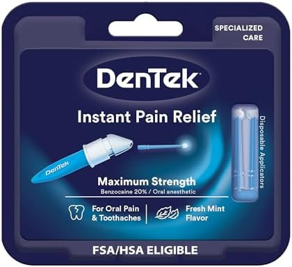 Dentek Instant Oral Pain Relief Maximum Strength Kit For Toothaches 50 Count