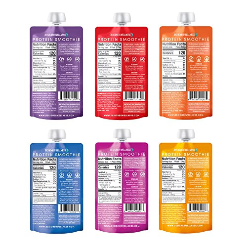Designer Wellness Protein Smoothies Original Variety Pack & Super Fruits Variety Pack Bundle