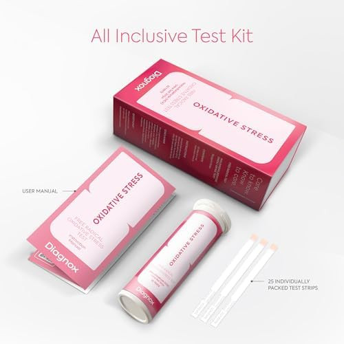 Diagnox Health Oxidative Stress Test “ At Home Urine Mda Test Strip Radical & Antioxidant Marker Wellness Longevity & Vitality Test Fast Results In 3 Mins 25 Self Tests