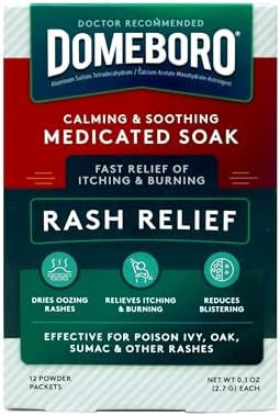 Domeboro Medicated Soak Rash Relief 12 Powder Packets