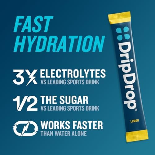 Dripdrop Hydration Electrolyte Powder Packets Watermelon Berry Lemon Orange Fruit Punch Grape Strawberry Lemonade Cherry 32 Count