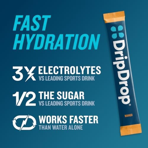 Dripdrop Hydration Electrolyte Powder Packets Piã±A Colada Mango Aã§Aã­ Passion Fruit Grape Fruit Punch Strawberry Lemonade Cherry 32 Count