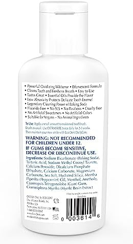Ecodent Extrabrite Baking Soda Toothpowder Mint Fluoride Toothpaste Powder Sls Tooth Powder With Oxidizing Calcium Peroxide Whitening Toothpaste Alternative 2 Oz Ea (Pack Of 3)