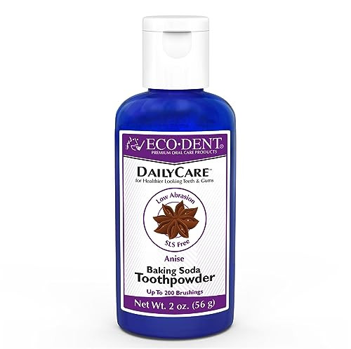 Ecodent Dailycare Baking Soda Toothpowder Anise “ Sls & Fluoride Toothpaste Powder With Minerals & Essential Oils Toothpaste Alternative + Dailyrinse Singleuse Pack