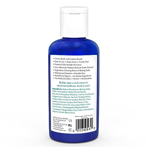 Ecodent Dailycare Baking Soda Toothpowder Lemonlime “ Sls & Fluoride Toothpaste Powder With Minerals & Essential Oils Toothpaste Alternative + Dailyrinse Singleuse Pack