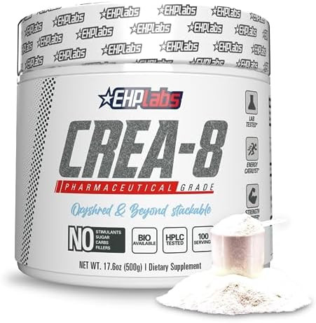 Ehp Labs Crea8 Micronized Creatine Monohydrate Powder Unflavored Creatine Powder For Muscle Growth Increased Strength Enhanced Energy Output And Improved Performance 100 Servings (500G)