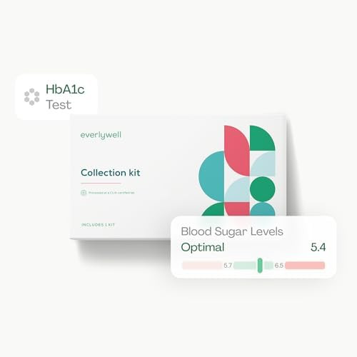Everlywell Athome Hba1C Lab Test For Women And Men Measures Hemoglobin A1C For Accurate Results From Clia Labs Within Days For Ages 18 Plus