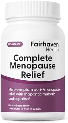 Fairhaven Health Complete Menopause Relief Nonhormonal Menopause Supplement For Women Relief From Hot Flashes Night Sweats And Mood Swings Gluten Dairy Soy Nongmo 30 Capsules
