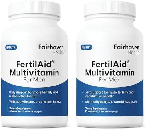 Fairhaven Health Fertilaid For Men Fertility Supplements For Men Two Month Supply Count Motility Support Preconception For Him Male Fertility Support Includes Lcarnitine Zinc 2 Bottles