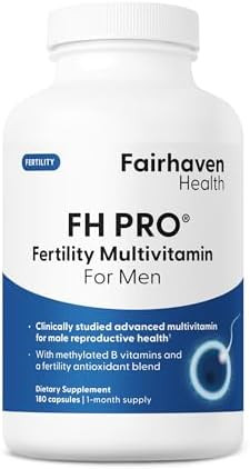 Fairhaven Health Fh Pro For Men Clinically Studied Premium Prenatal Fertility Supplements For Men Male Fertility Supplements Count And Motility Support Preconception For Him 180 Capsules