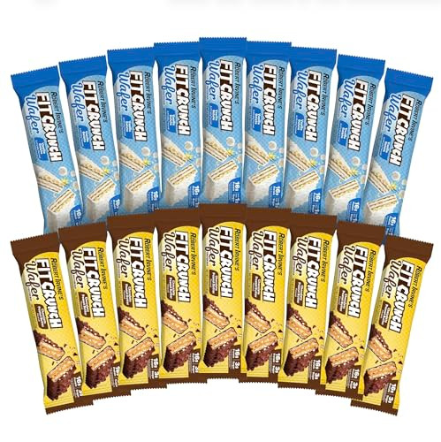 Fit Crunch Wafer Protein Bars 16G Of Protein & 4G Of Sugar (18 Count Variety Pack)
