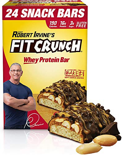 Fit Crunch High Protein Bars Value Pack Snack Size Protein Bars Gluten (Peanut Butter)