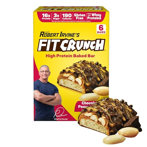 Fit Crunch Snack Size Protein Bars Designed By Robert Irvine Worlds Only 6Layer Baked Bar Just 3G Of Sugar & Soft Cake Core (Caramel Peanut)