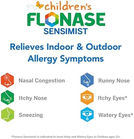 Flonase Sensimist Allergy Relief Nasal Spray For Adults And Kids 120 Sprays Total (2 Bottles Of 60 Sprays Each)