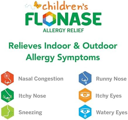 Flonase Childrens Allergy Relief Nasal Spray 24Hour Nondrowsy Multisymptom Relief “ 72 Sprays