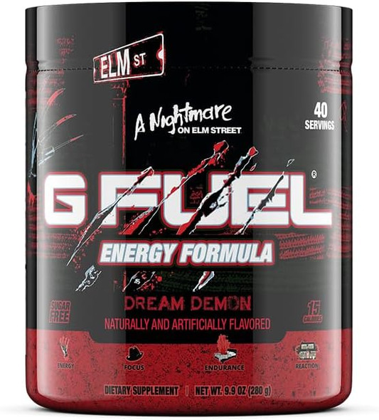 G Fuel Chucky Good Guys Energy Drink Powder Pre Workout Caffeine Mix For Gaming Sugar Focus Amino Vitamin + Antioxidants 9.9Oz (Tropical Blood Orange 40 Servings)