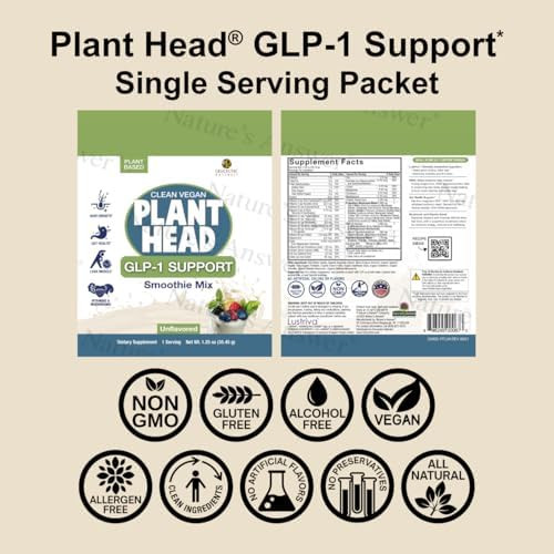 Genceutic Naturals Glp1 Support Supplement Plantbased Protein Smoothie Mix Unflavored 20G Protein Biotin Hmb Mushroom Blend Probiotic Single Serving Pack Of 6