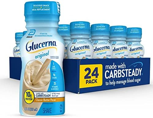 Glucerna Original Diabetes Care Shake Creamy Strawberry Diabetic Meal To Support Blood Sugar Management 10G Protein 180 Calories Ready To Drink 8Floz Bottle 24 Pack
