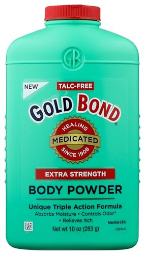Gold Bond Medicated Talc Extra Strength Body Powder 10 Oz. For Cooling Absorbing Itch Relief
