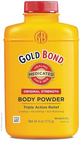 Gold Bond Medicated Original Strength Body Powder 4 Oz. Talc Antiitch Absorbs & Cools