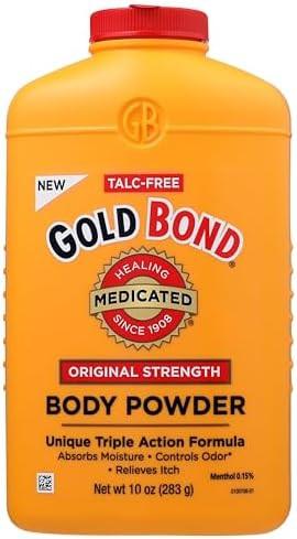 Gold Bond Medicated Original Strength Body Powder 4 Oz. Talc Antiitch Absorbs & Cools
