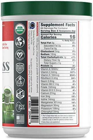 Green Foods Wheat Grass Shots 5.3 Oz Organic Kosher Vegan Nongmo Raw Gluten Grown