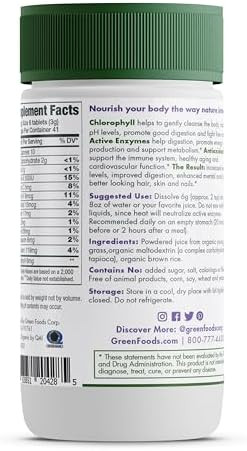 Green Foods Original Green Magma Barley Grass Nutritional Supplement 250 Tablets (500Mg Ea) Organic