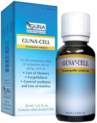 Guna Cell Homeopathic Provides Temporary Relief Of Signs Of Aging And Fatigue Such As: General Weakness And Forgetfulness. 1 Ounce