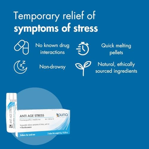 Guna Anti Age Stress Natural Homeopathic Remedy For Thetemporary Relief Of Symptoms Of Stress Such As Restlessness. 2 Tubes