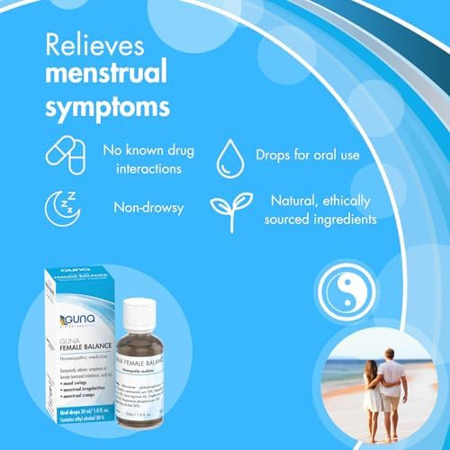 Guna Female Balance Homeopathic Medicine Temporarily Relieves Symptoms Of Female Hormonal Imbalance Such As Mood Swings Menstrual Irregularities And Menstrual Cramps. 1 Ounce