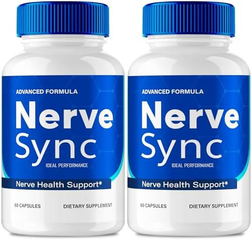 Ideal Performance Nerve Sync Capsules Official Nerve Sync Advanced Nerve Health Supplement Pills Maximum Strength All Natural Healthy Circulation & Stable Levels Nervesync Support Reviews (2 Pack)