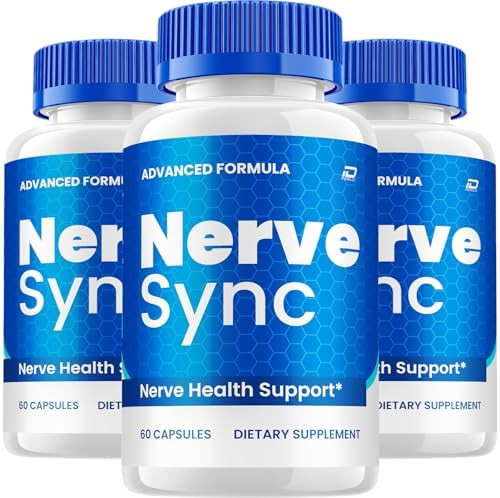 Indelo Nerve Sync Capsules “ Nervesync Advanced Supplement Natural Blend Reviews (3 Pack 180 Capsules)