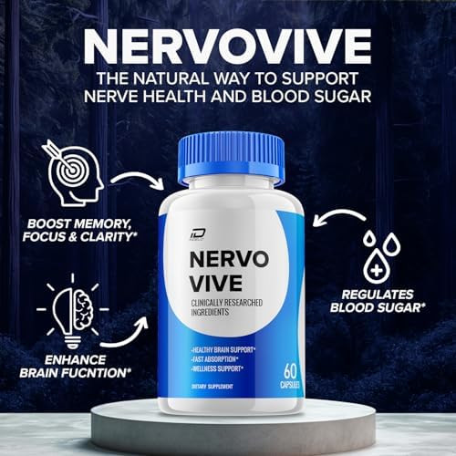 Indelo Nervo Vive Brain Supplement Capsules “ Nervovive Allnatural Maximum Strength Formula For Enhanced Memory And Focus Pills Vive Nervo Support And Reviews (1 Pack “ 60 Capsules)