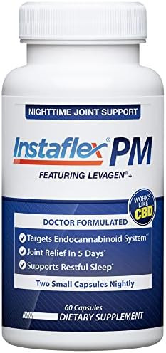 Instaflex Pm Nighttime Joint Support With Levagen Tamaflex Gaba Ashwagandha Passionflower Extract Mobility Sleep Support 60 Capules