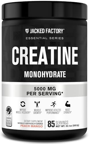 Jacked Factory Creatine Monohydrate Powder 425G 5G Daily Creatine Supplement For Men And Women Veganfriendly Thirdparty Tested 85 Servings Blue Raspberry