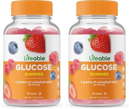 Lifeable Glucose Gummies Great Tasting Natural Flavor Gummy Gluten Gmo Chewable For Adults And Kids 90 Gummies
