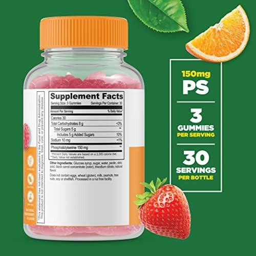 Lifeable Phosphatidylserine (Ps) + Zinc 50Mg Gummies Bundle Great Tasting Vitamin Supplement Gluten Gmo Chewable Gummy