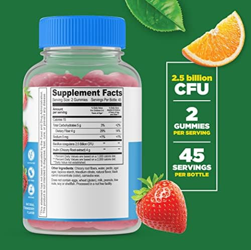 Lifeable Sugar Probiotic + Prebiotic Fiber Kids + Vitamin B12 Kids Gummies Bundle Great Tasting Vitamin Supplement Gluten Gmo Chewable Gummy