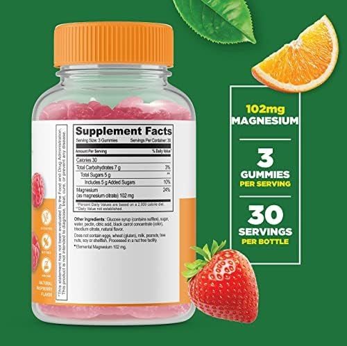 Lifeable Magnesium + Immune Support Gummies Bundle Great Tasting Vitamin Supplement Gluten Gmo Chewable Gummy